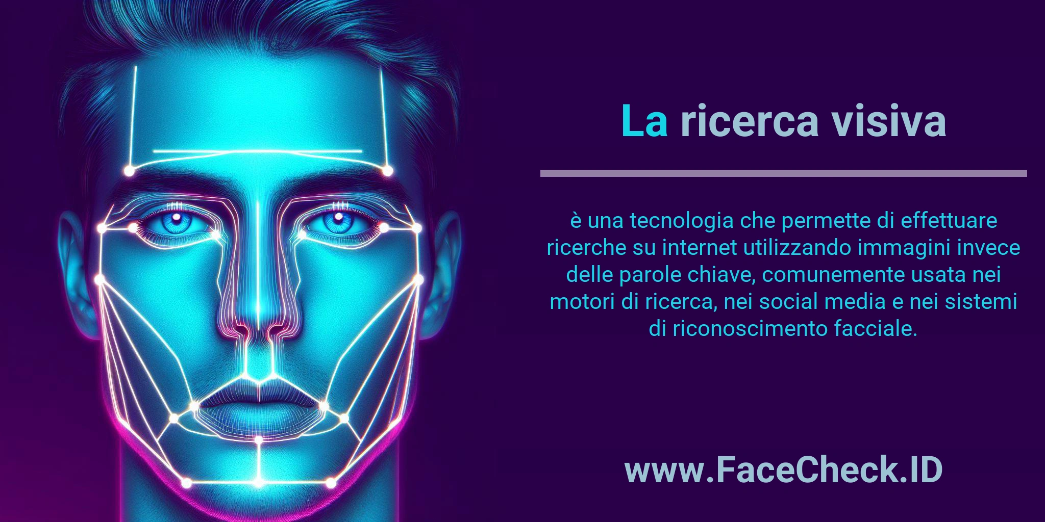 La ricerca visiva è una tecnologia che permette di effettuare ricerche su internet utilizzando immagini invece delle parole chiave, comunemente usata nei motori di ricerca, nei social media e nei sistemi di riconoscimento facciale.