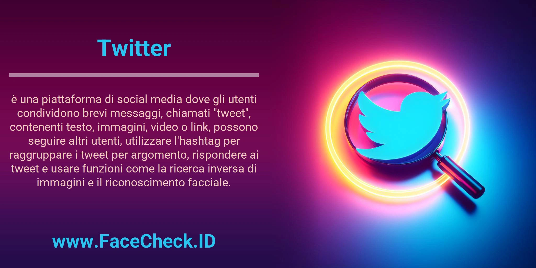 Twitter è una piattaforma di social media dove gli utenti condividono brevi messaggi, chiamati 