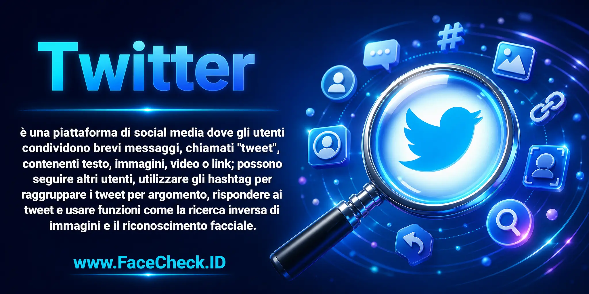 Twitter è una piattaforma di social media dove gli utenti condividono brevi messaggi, chiamati 