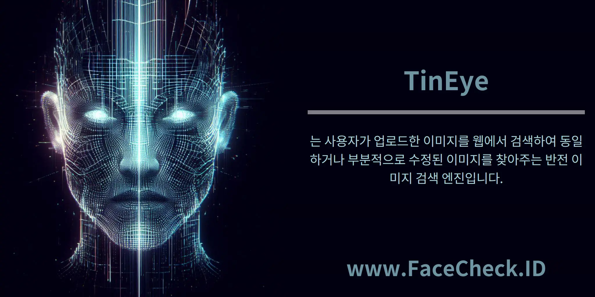 TinEye는 사용자가 업로드한 이미지를 웹에서 검색하여 동일하거나 부분적으로 수정된 이미지를 찾아주는 반전 이미지 검색 엔진입니다.