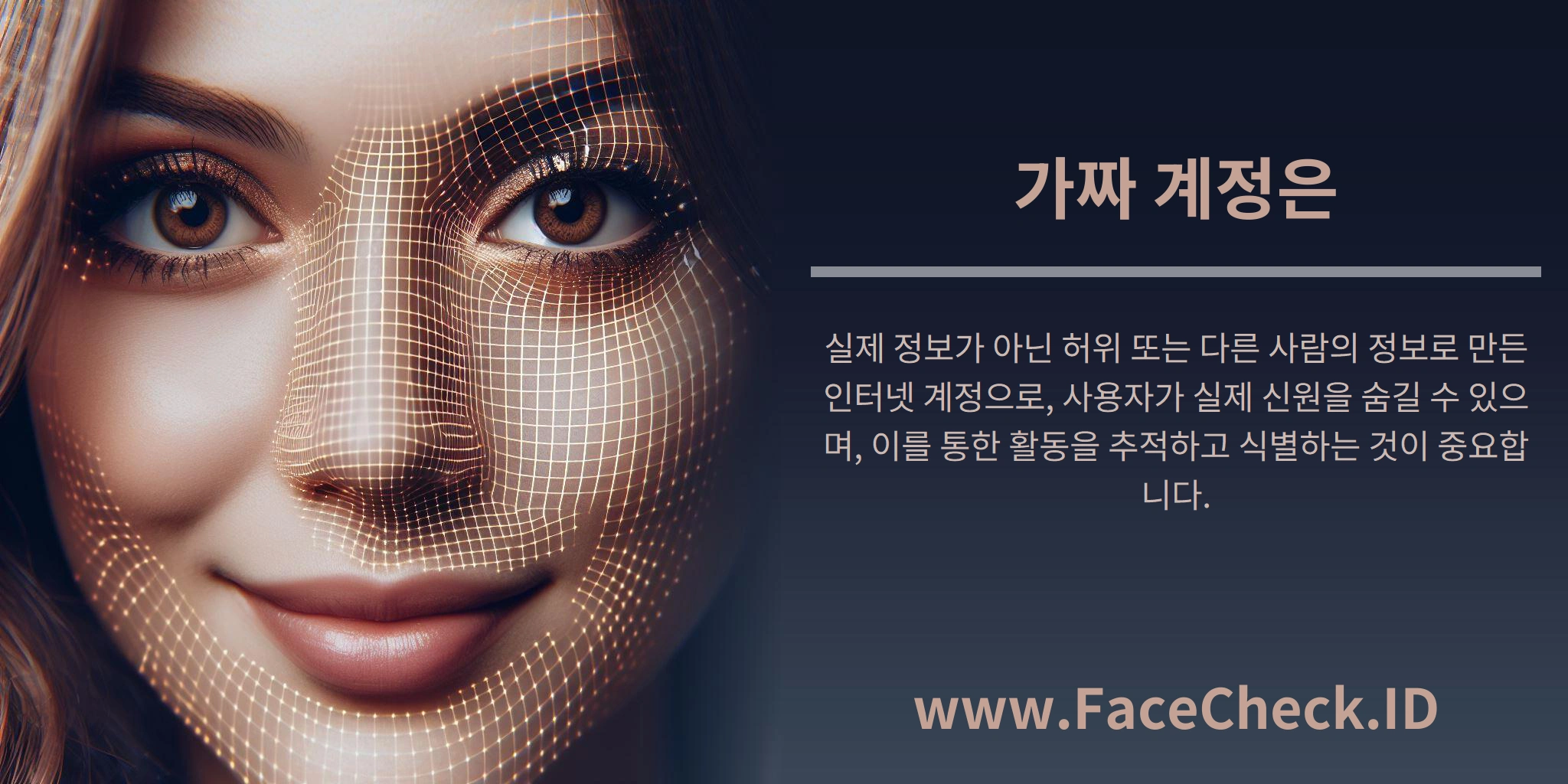 가짜 계정은 실제 정보가 아닌 허위 또는 다른 사람의 정보로 만든 인터넷 계정으로, 사용자가 실제 신원을 숨길 수 있으며, 이를 통한 활동을 추적하고 식별하는 것이 중요합니다.