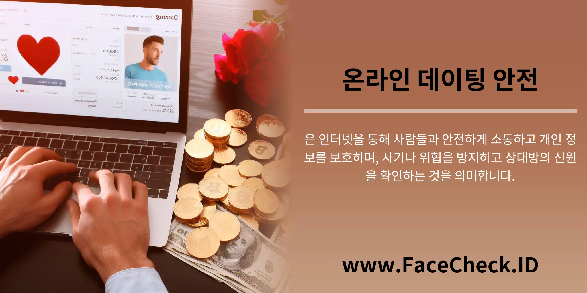 온라인 데이팅 안전은 인터넷을 통해 사람들과 안전하게 소통하고 개인 정보를 보호하며, 사기나 위협을 방지하고 상대방의 신원을 확인하는 것을 의미합니다.