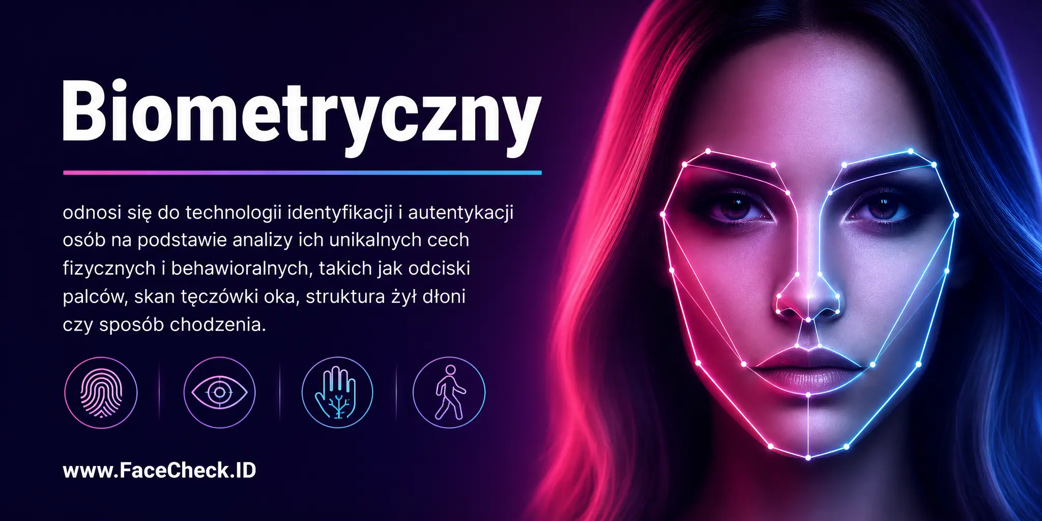 Biometryczny odnosi się do technologii identyfikacji i autentykacji osób na podstawie analizy ich unikalnych cech fizycznych i behawioralnych, takich jak odciski palców, skan tęczówki oka, struktura żył dłoni czy sposób chodzenia.