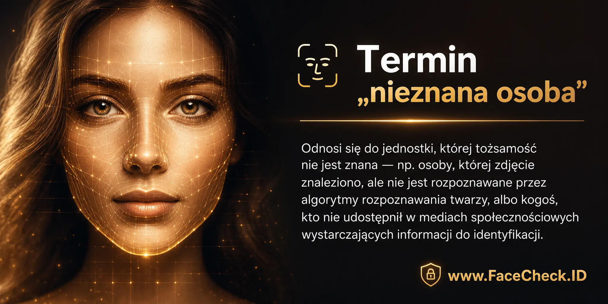 Termin nieznana osoba odnosi się do jednostki, której tożsamość nie jest nam znana, np. osoby, której zdjęcie znaleziono, ale nie jest rozpoznawane przez algorytmy rozpoznawania twarzy, lub ktoś kto nie udostępnił wystarczająco informacji na mediach społecznościowych do identyfikacji.