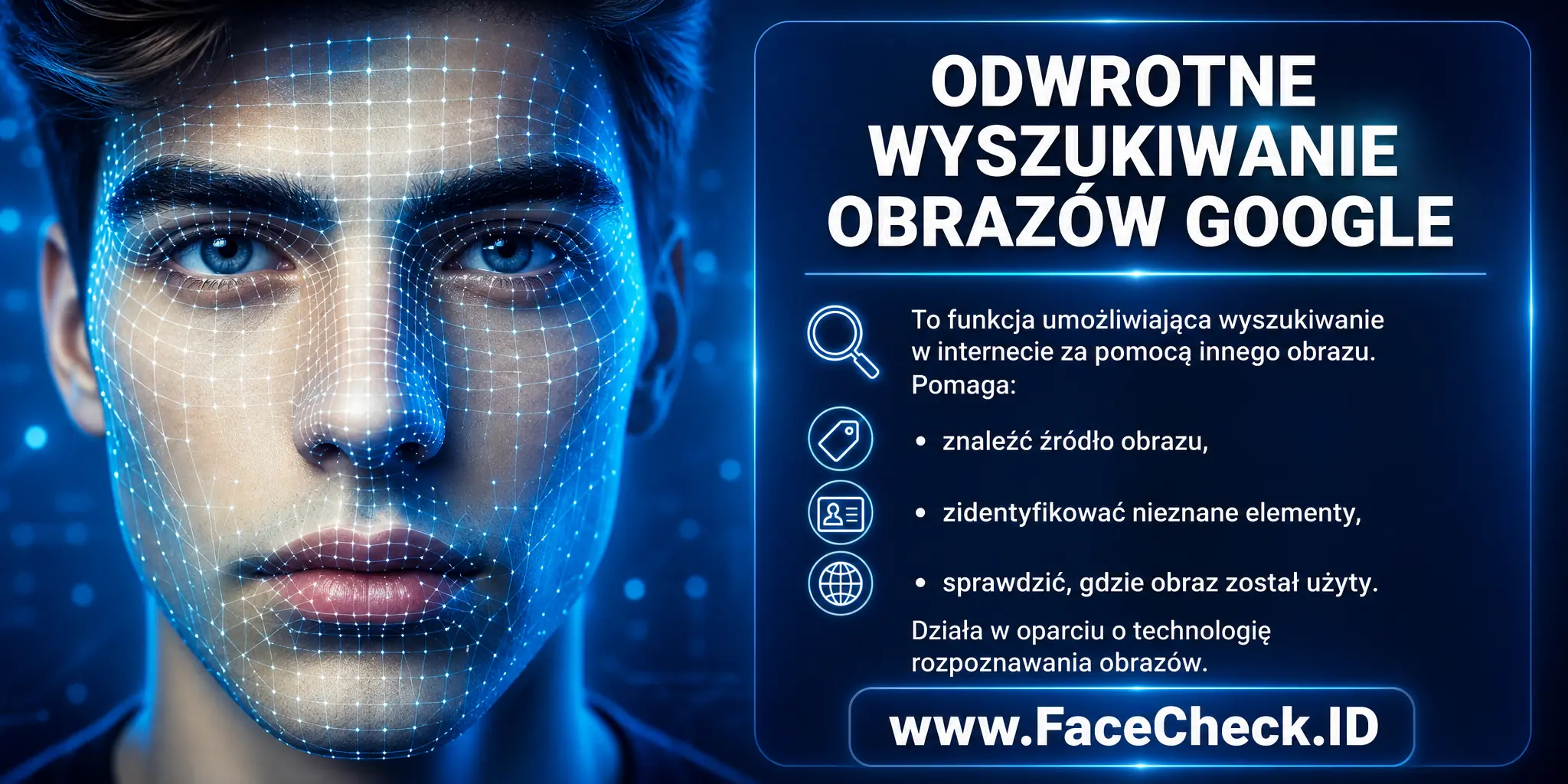 Odwrotne Wyszukiwanie Obrazów Google to funkcja umożliwiająca szukanie obrazów w internecie za pomocą innego obrazu, służąca do znalezienia źródła obrazu, identyfikacji nieznanych elementów na nim lub sprawdzenia, czy obraz nie został użyty gdzie indziej, działająca na bazie technologii rozpoznawania obrazów.