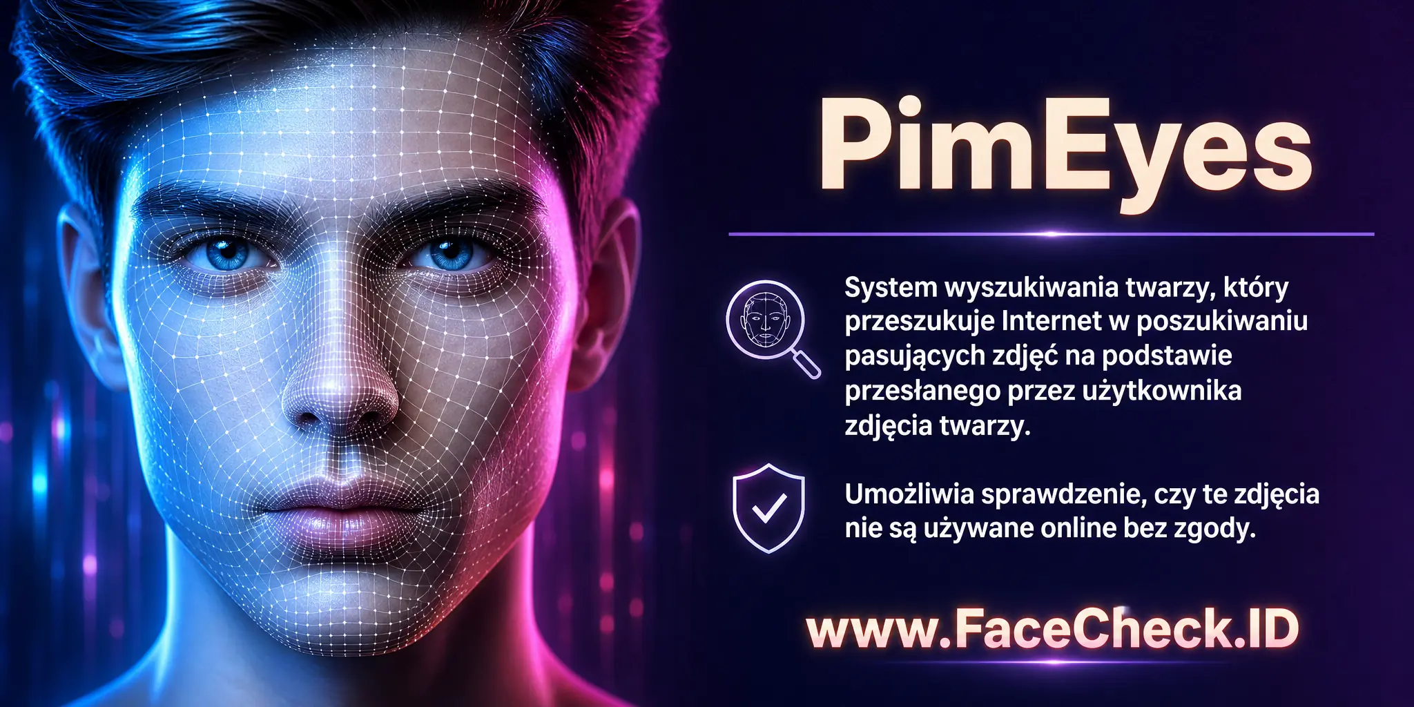 PimEyes to system wyszukiwania twarzy, który przeszukuje Internet w poszukiwaniu pasujących zdjęć na podstawie przesłanego przez użytkownika zdjęcia twarzy, co pozwala sprawdzić, czy te zdjęcia nie są używane online bez zgody.