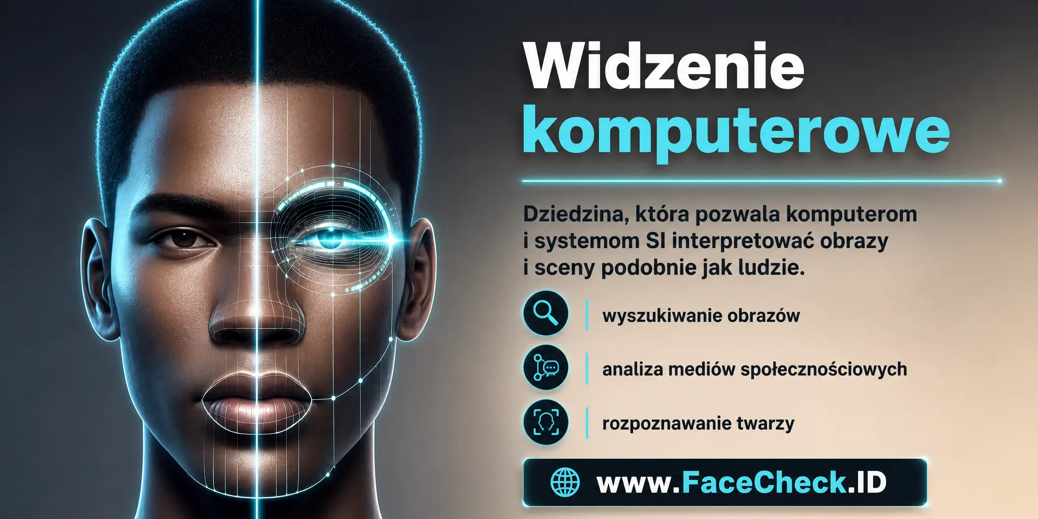 Widzenie komputerowe to nauka umożliwiająca komputerom i systemom sztucznej inteligencji interpretację obrazów i scen podobnie do ludzi, wykorzystywana m.in. w przeszukiwaniu obrazów, mediach społecznościowych i rozpoznawaniu twarzy.
