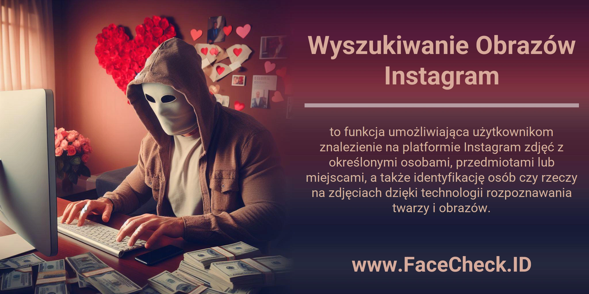 Wyszukiwanie Obrazów Instagram to funkcja umożliwiająca użytkownikom znalezienie na platformie Instagram zdjęć z określonymi osobami, przedmiotami lub miejscami, a także identyfikację osób czy rzeczy na zdjęciach dzięki technologii rozpoznawania twarzy i obrazów.
