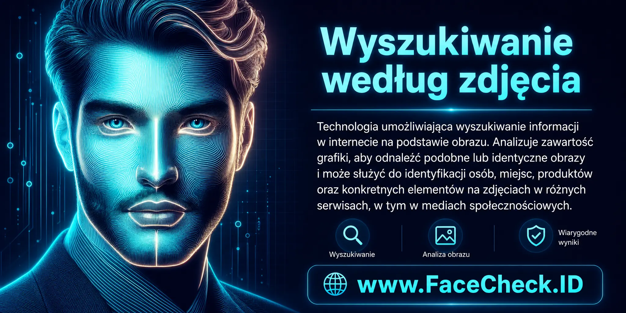 Wyszukiwanie według zdjęcia to technologia umożliwiająca wyszukiwanie informacji w sieci za pomocą obrazu, która analizuje zawartość graficzną w celu odnalezienia podobnych lub identycznych obrazów i może być używana do identyfikacji osób, miejsc, produktów czy specyficznych elementów na zdjęciach na różnych platformach, w tym mediach społecznościowych.