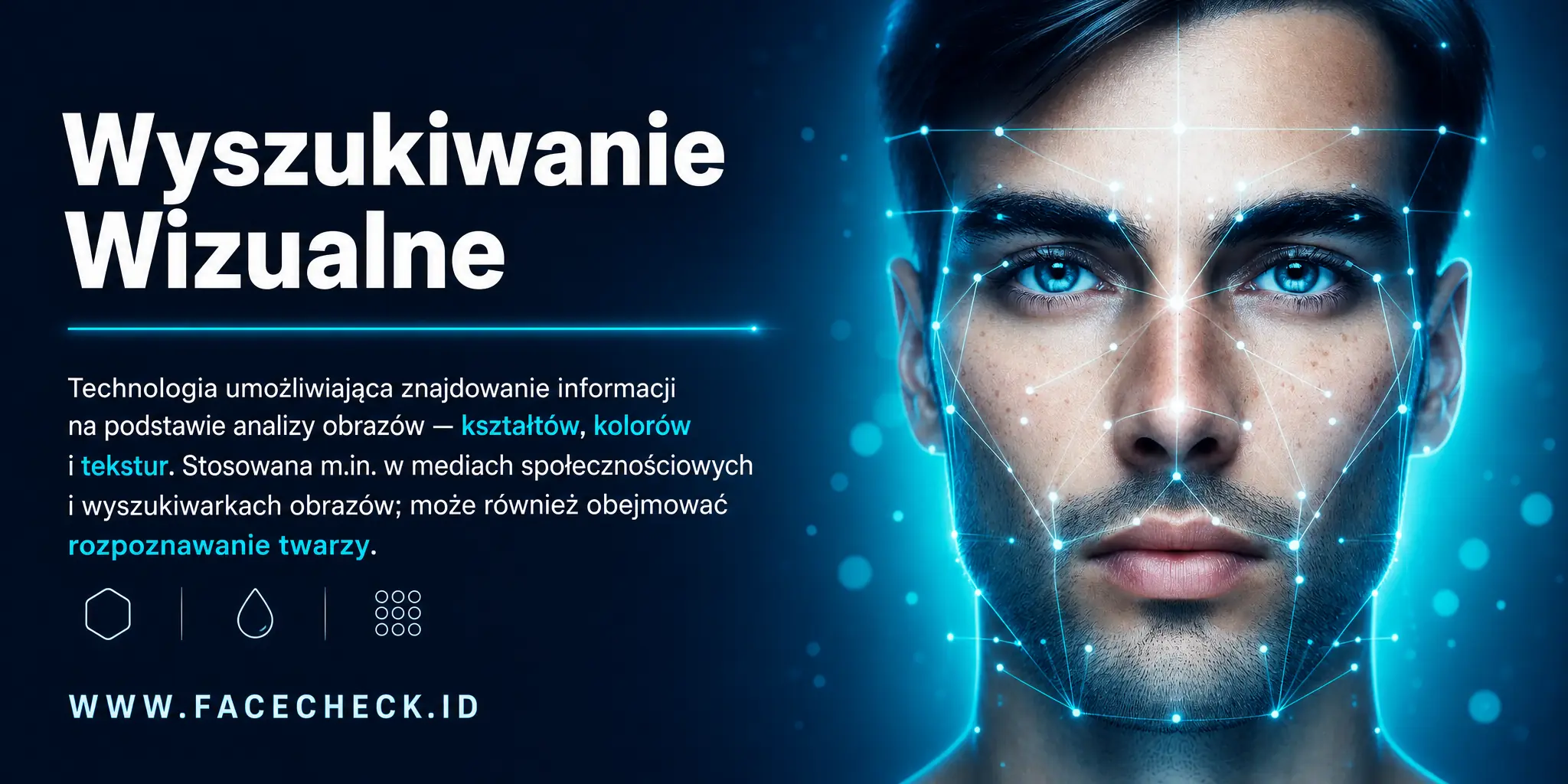 Wyszukiwanie Wizualne to technologia pozwalająca na wyszukiwanie informacji na podstawie analizy obrazów, takich jak kształty, kolory i tekstury, często stosowana w mediach społecznościowych i wyszukiwaniu obrazów, które może również obejmować rozpoznawanie twarzy.