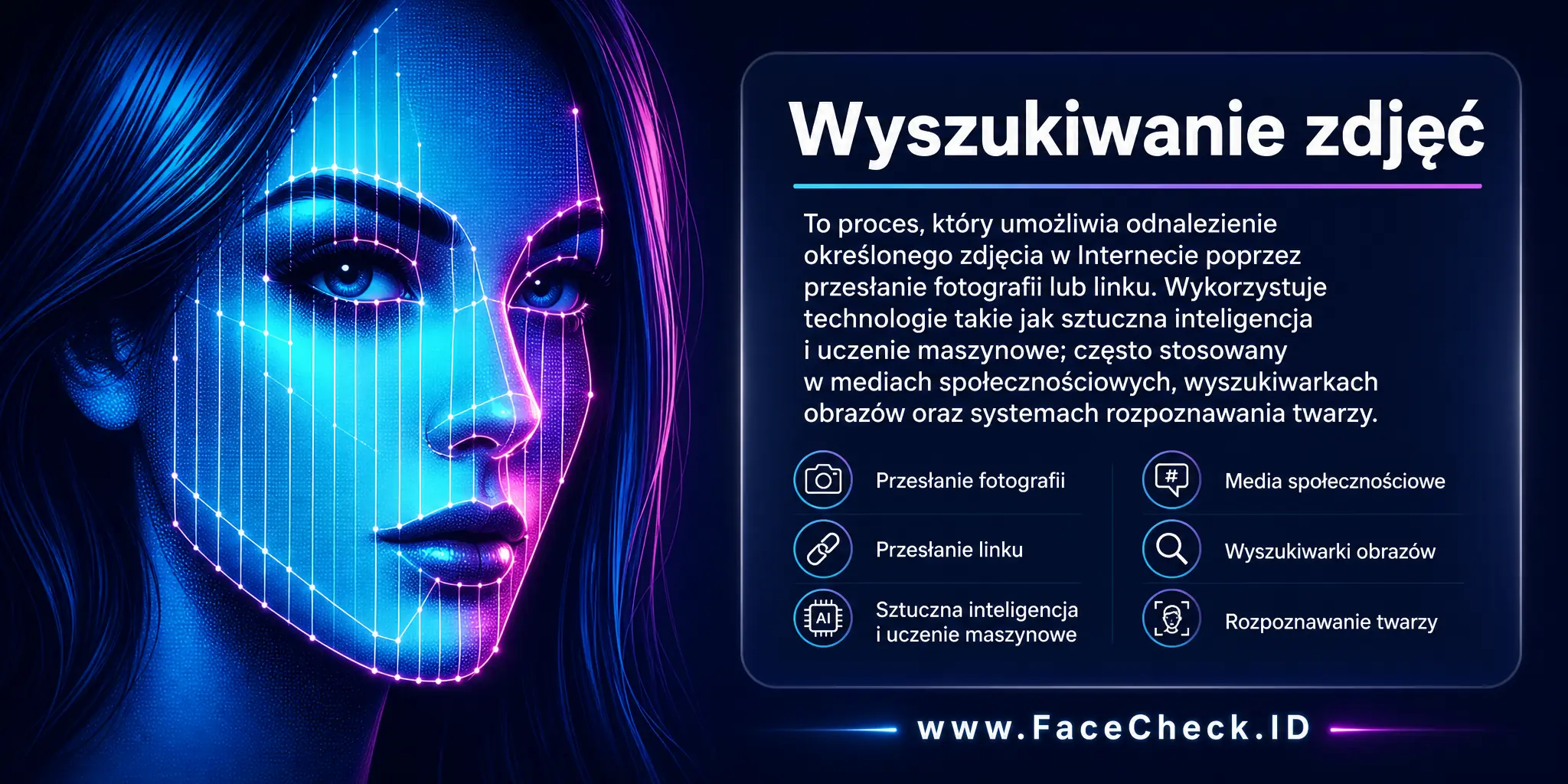 Wyszukiwanie zdjęć to proces umożliwiający znalezienie określonego zdjęcia w internecie poprzez przesłanie zdjęcia lub linku, za pomocą technologii takich jak sztuczna inteligencja i uczenie maszynowe, często wykorzystywany w mediach społecznościowych, wyszukiwarkach obrazów oraz technologiach rozpoznawania twarzy.
