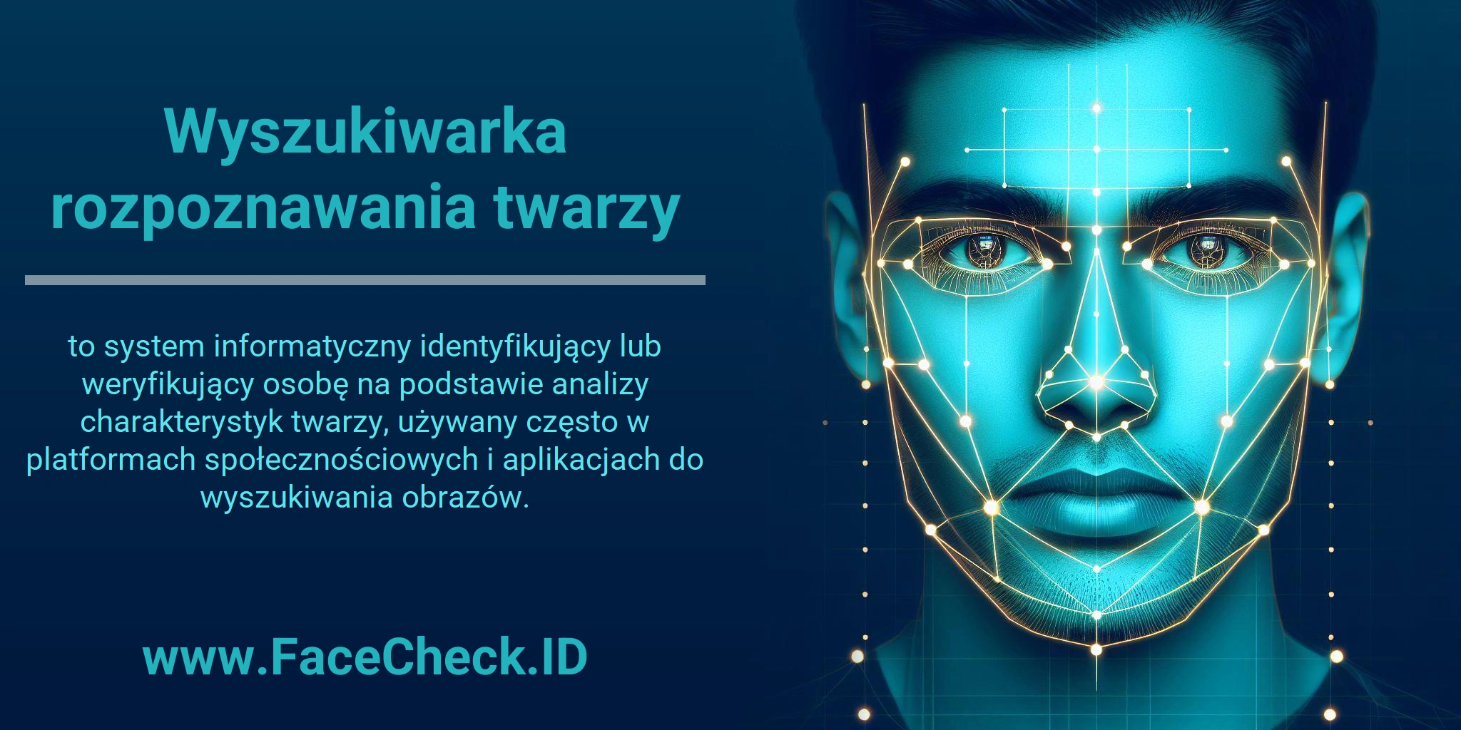 Wyszukiwarka rozpoznawania twarzy to system informatyczny identyfikujący lub weryfikujący osobę na podstawie analizy charakterystyk twarzy, używany często w platformach społecznościowych i aplikacjach do wyszukiwania obrazów.