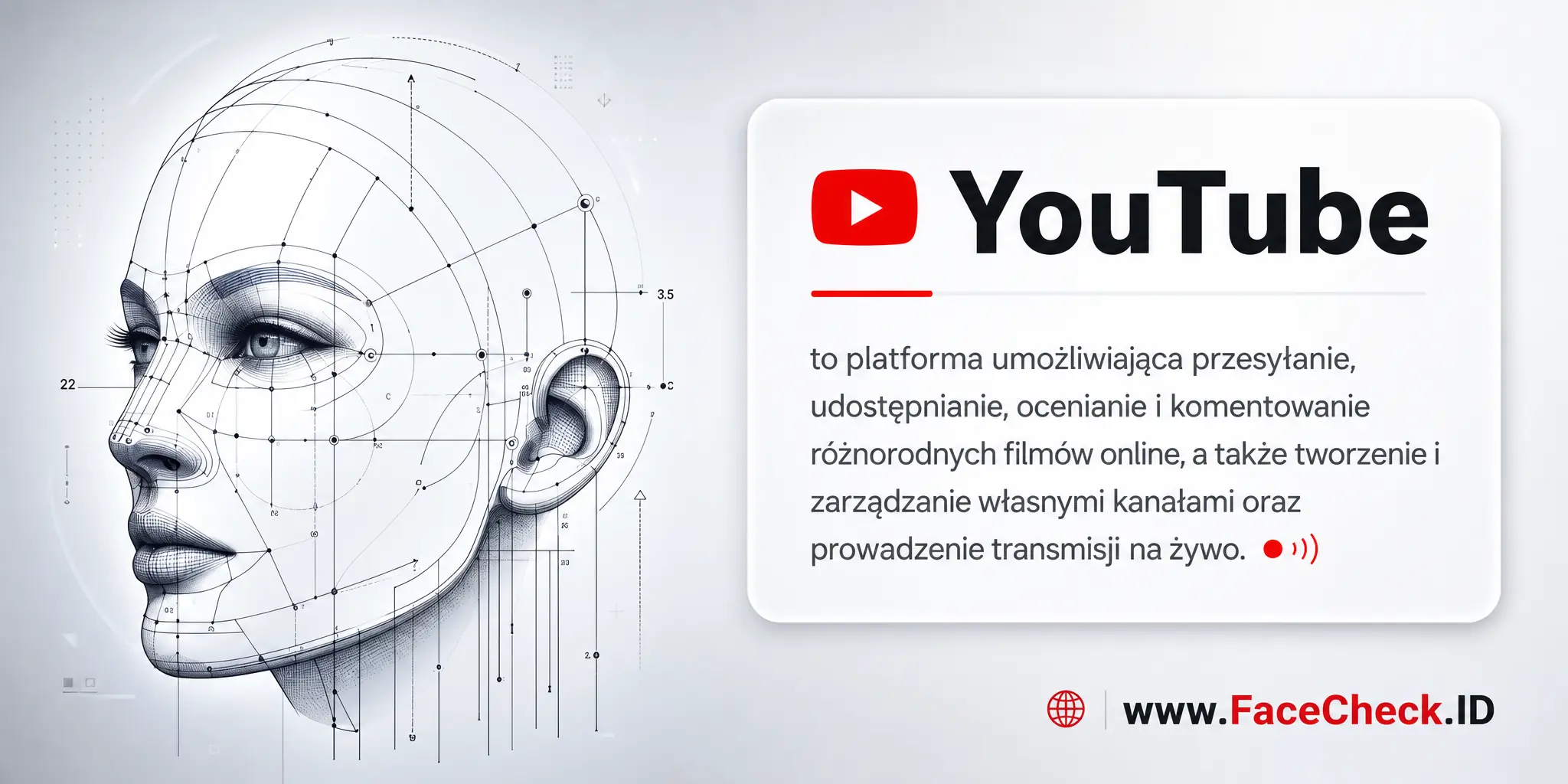 YouTube to platforma umożliwiająca przesyłanie, udostępnianie, ocenianie i komentowanie różnorodnych filmów online, a także tworzenie i zarządzanie własnymi kanałami oraz prowadzenie transmisji na żywo.