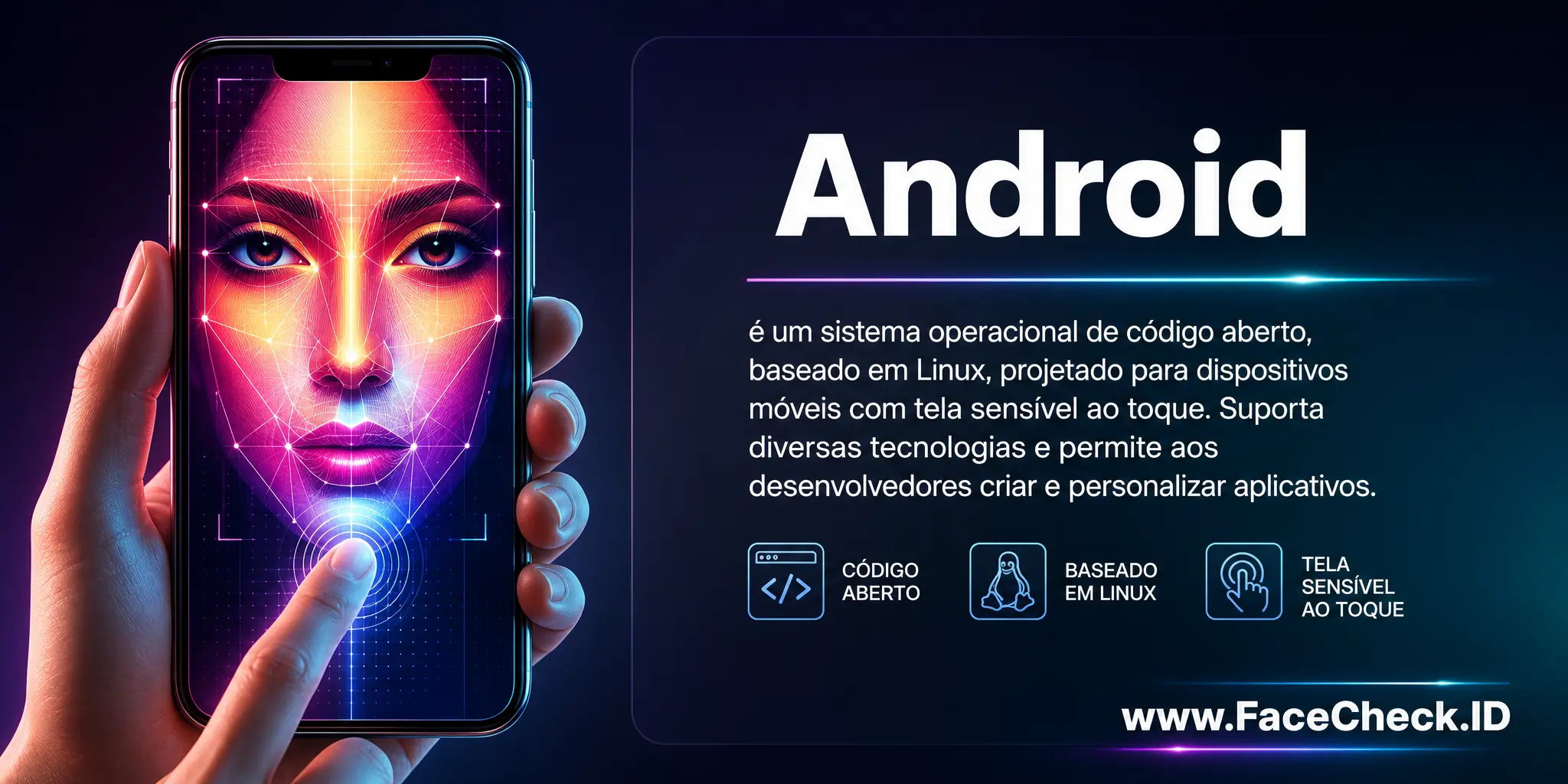 Android é um sistema operacional de código aberto baseado em Linux, projetado para dispositivos móveis com tela sensível ao toque, que suporta diversas tecnologias e permite aos desenvolvedores criar e personalizar aplicativos.