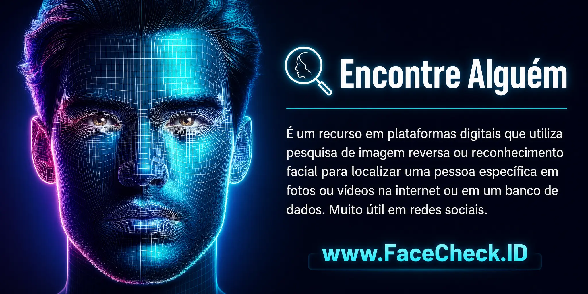 Encontre Alguém é um recurso em plataformas digitais que utiliza tecnologias como pesquisa de imagem reversa ou reconhecimento facial para localizar uma pessoa específica em fotos ou vídeos na internet ou em um banco de dados específico, sendo muito útil em redes sociais.