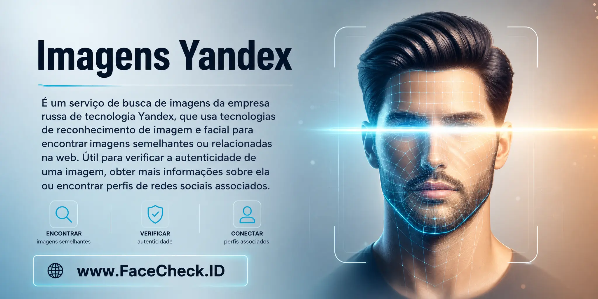 Imagens Yandex é um serviço de busca de imagens da empresa russa de tecnologia Yandex, que usa tecnologias de reconhecimento de imagem e facial para encontrar imagens semelhantes ou relacionadas na web, útil para verificar a autenticidade de uma imagem, obter mais informações sobre ela ou encontrar perfis de redes sociais associados.