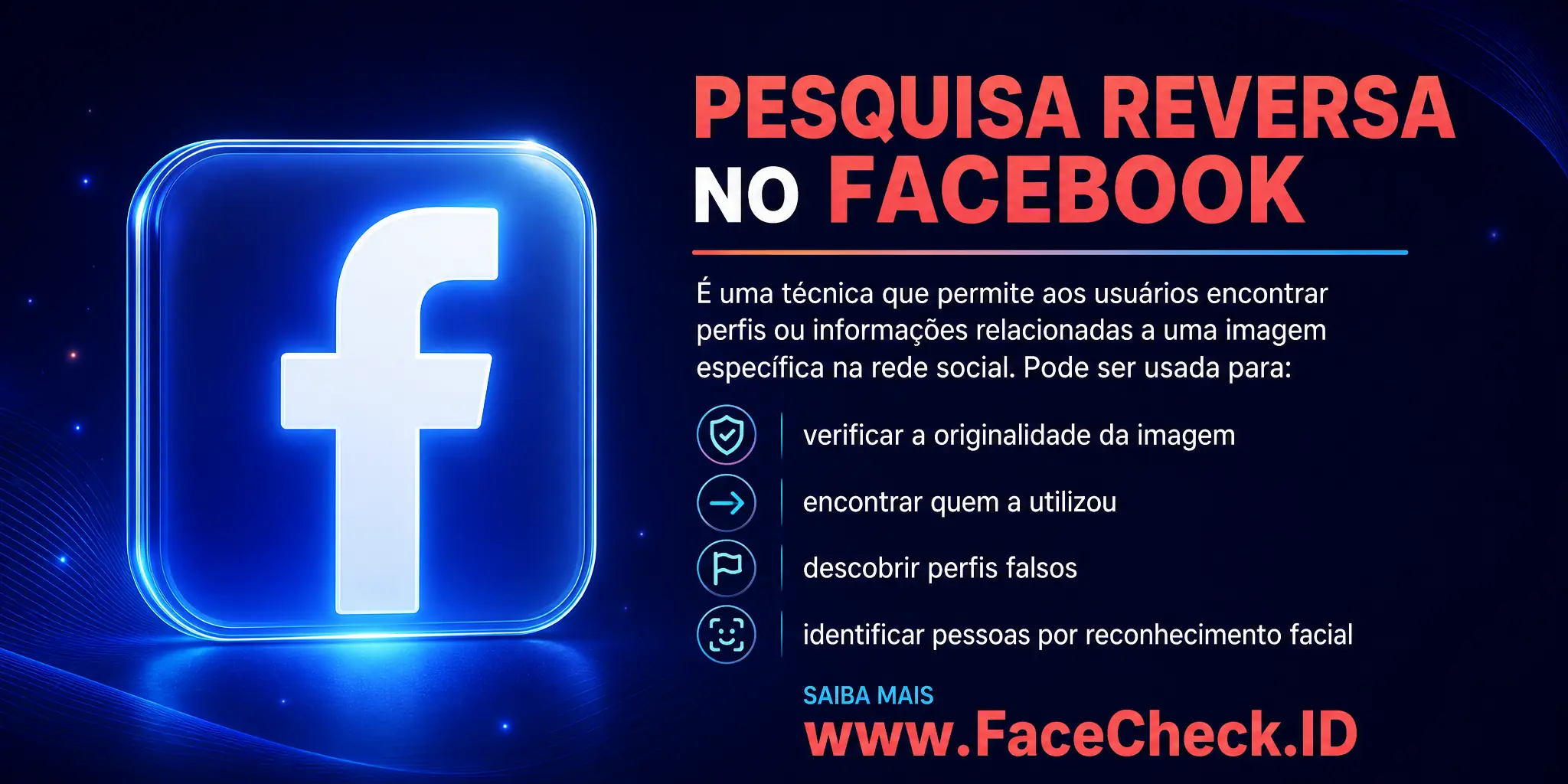 A Pesquisa Reversa no Facebook é uma técnica que permite aos usuários encontrar perfis ou informações relacionadas com uma imagem específica na rede social, podendo ser utilizada para verificar a originalidade da imagem, encontrar quem a usou, descobrir perfis falsos ou identificar pessoas através do reconhecimento facial.