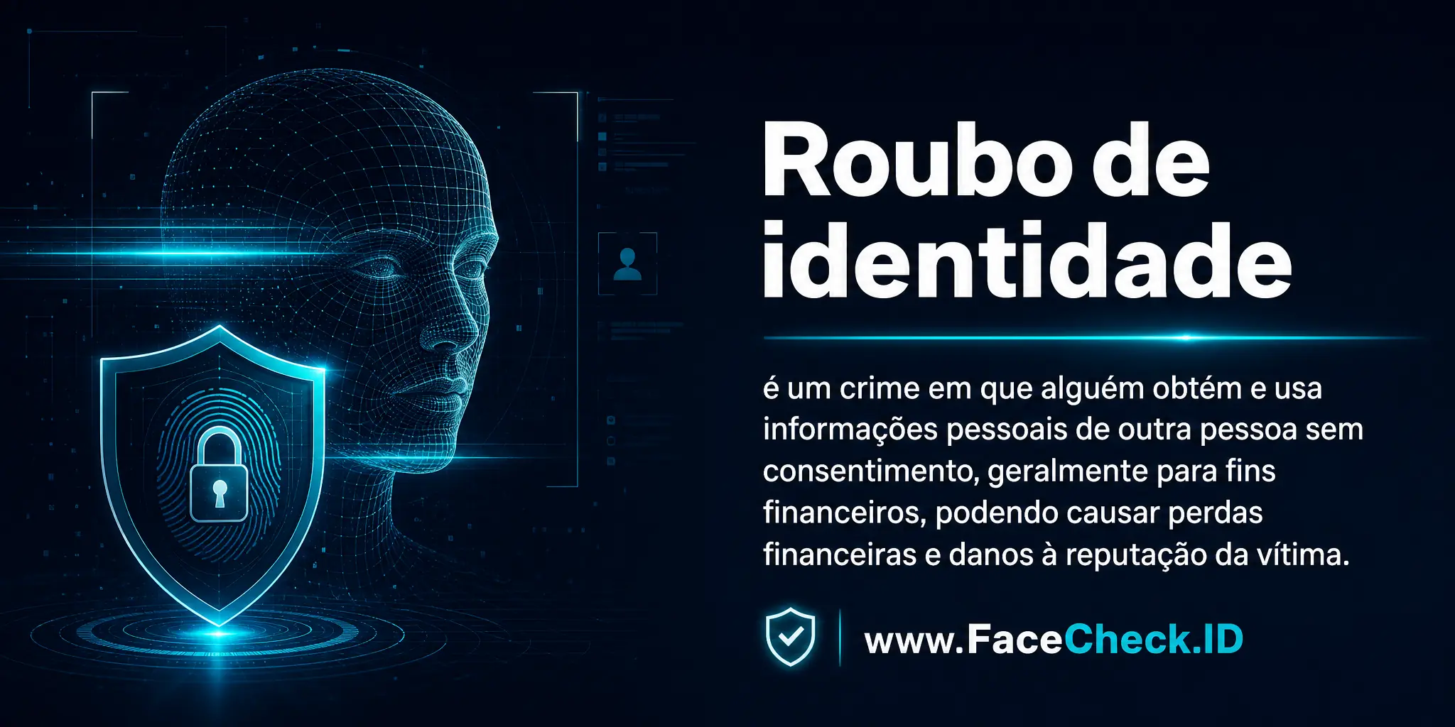 Roubo de identidade é um crime onde alguém obtém e usa informações pessoais de outra pessoa sem consentimento, geralmente para fins financeiros, podendo causar perdas financeiras e danos à reputação da vítima.