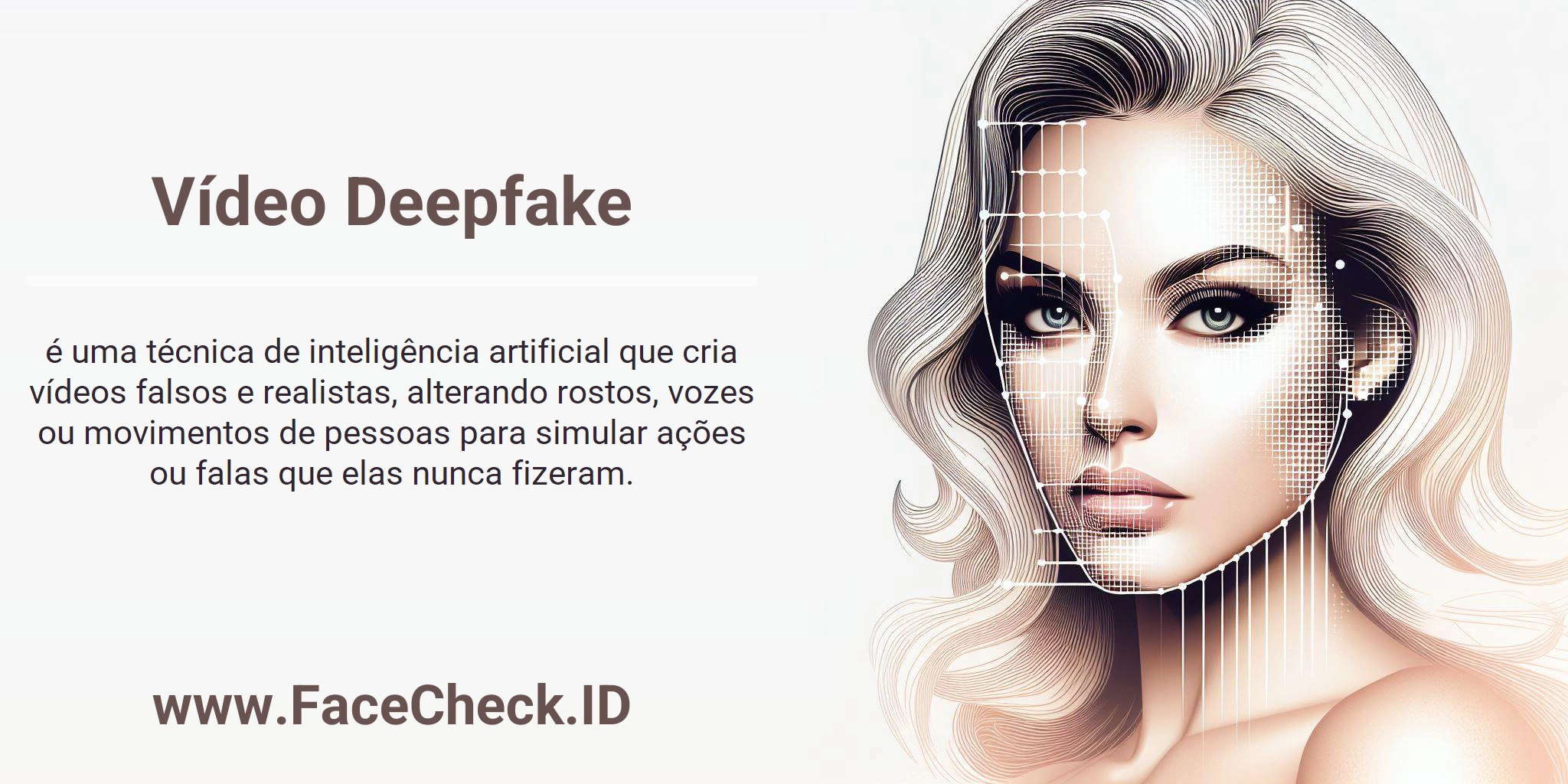 Vídeo Deepfake <b>Vídeo Deepfake</b> é uma técnica de inteligência artificial que cria vídeos falsos e realistas, alterando rostos, vozes ou movimentos de pessoas para simular ações ou falas que elas nunca fizeram.