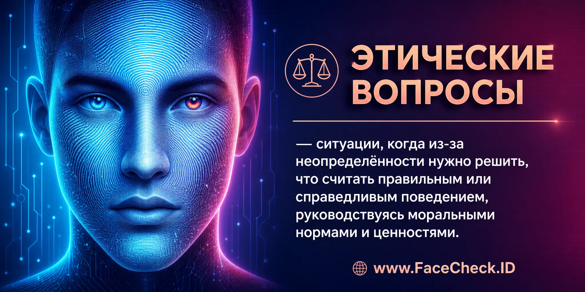 Этические вопросы это ситуации, требующие решений на основе моральных норм и ценностей из-за неопределенности о том, что считается правильным или справедливым поведением.