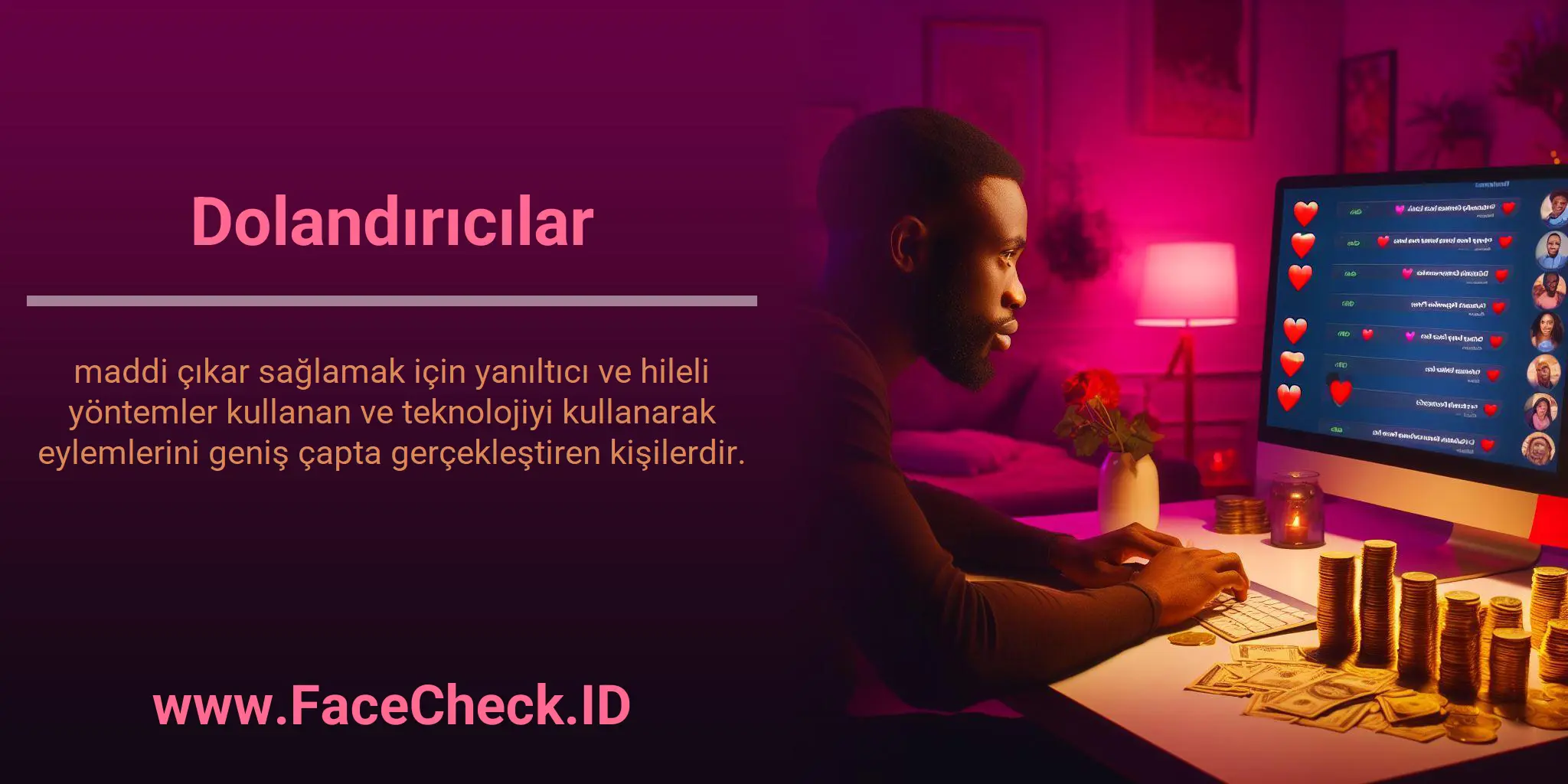 Dolandırıcılar maddi çıkar sağlamak için yanıltıcı ve hileli yöntemler kullanan ve teknolojiyi kullanarak eylemlerini geniş çapta gerçekleştiren kişilerdir.