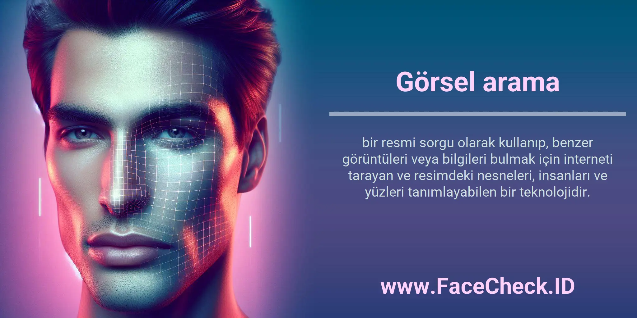 Görsel arama bir resmi sorgu olarak kullanıp, benzer görüntüleri veya bilgileri bulmak için interneti tarayan ve resimdeki nesneleri, insanları ve yüzleri tanımlayabilen bir teknolojidir.