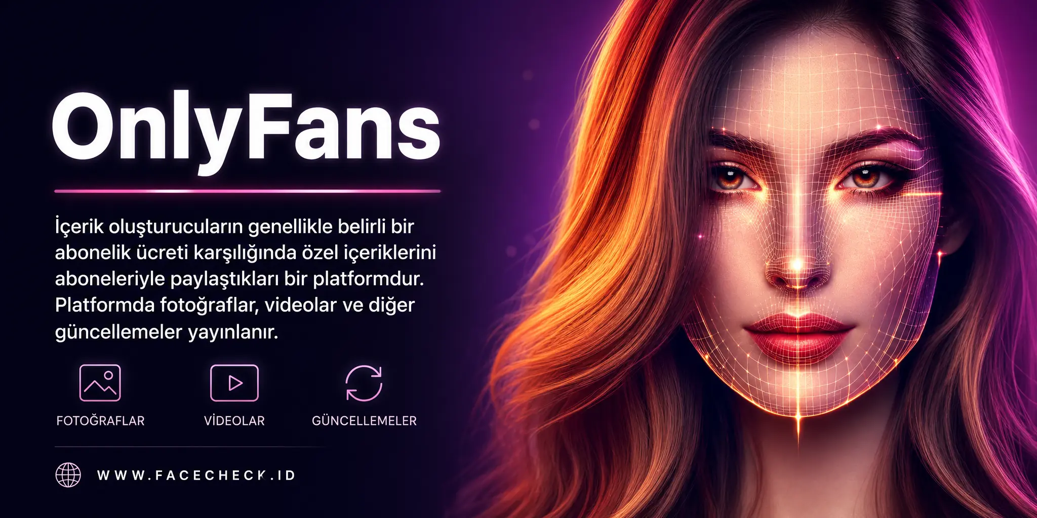 OnlyFans genellikle belirli bir ücret karşılığında özel içeriklerini aboneleriyle paylaşan içerik oluşturucuların kullandığı bir platformdur ve bu platformda fotoğraflar, videolar ve diğer güncellemeler yayınlanmaktadır.