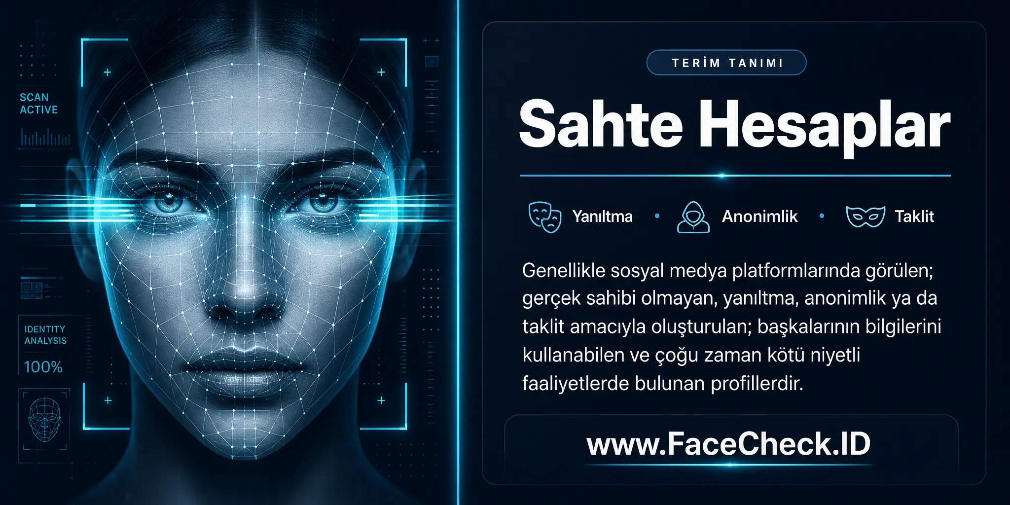 Sahte hesaplar genellikle sosyal medya platformlarında, gerçek sahibi olmayan ve genellikle yanıltma, anonimlik veya taklit amacıyla oluşturulan, başkalarının bilgilerini kullanabilen ve genellikle kötü niyetli faaliyetlerde bulunan profillerdir.