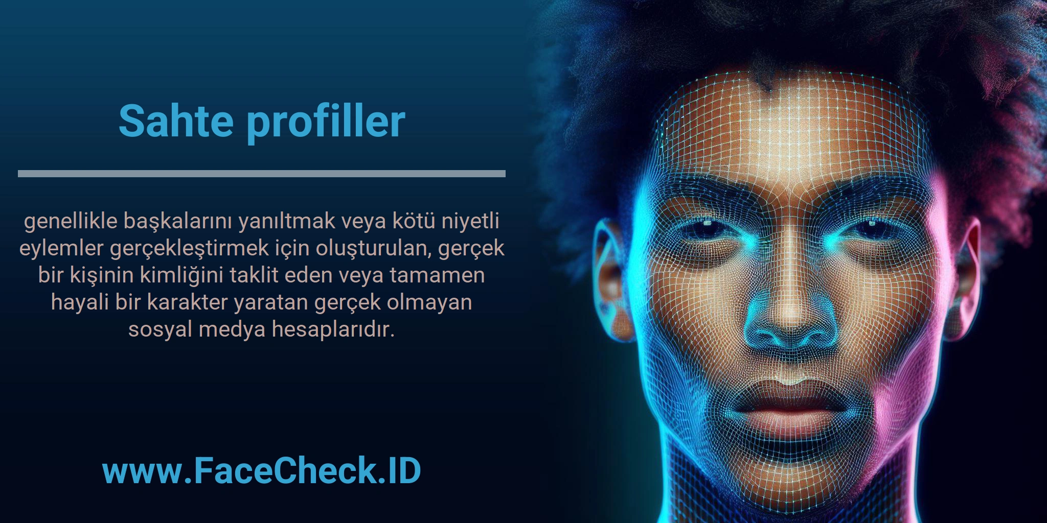 Sahte profiller genellikle başkalarını yanıltmak veya kötü niyetli eylemler gerçekleştirmek için oluşturulan, gerçek bir kişinin kimliğini taklit eden veya tamamen hayali bir karakter yaratan gerçek olmayan sosyal medya hesaplarıdır.