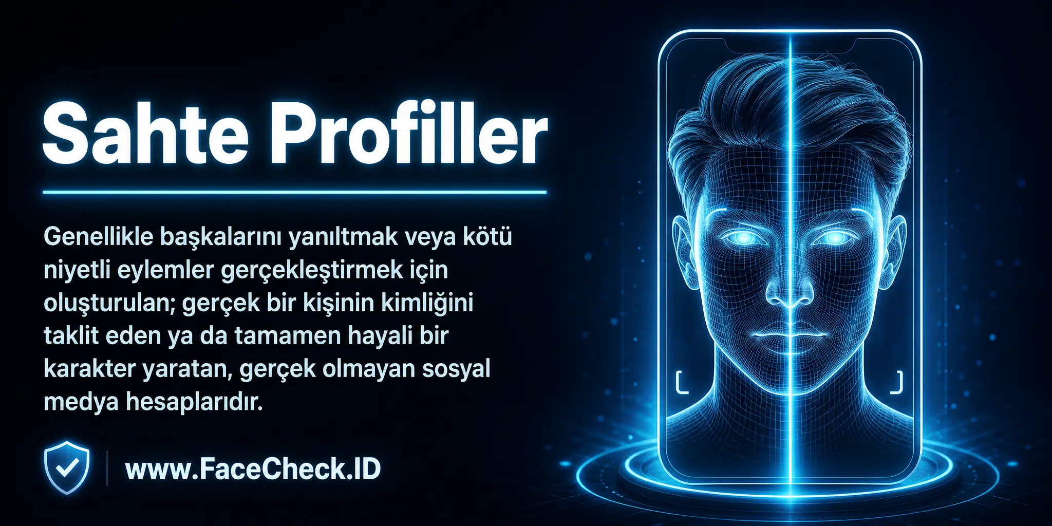 Sahte profiller genellikle başkalarını yanıltmak veya kötü niyetli eylemler gerçekleştirmek için oluşturulan, gerçek bir kişinin kimliğini taklit eden veya tamamen hayali bir karakter yaratan gerçek olmayan sosyal medya hesaplarıdır.