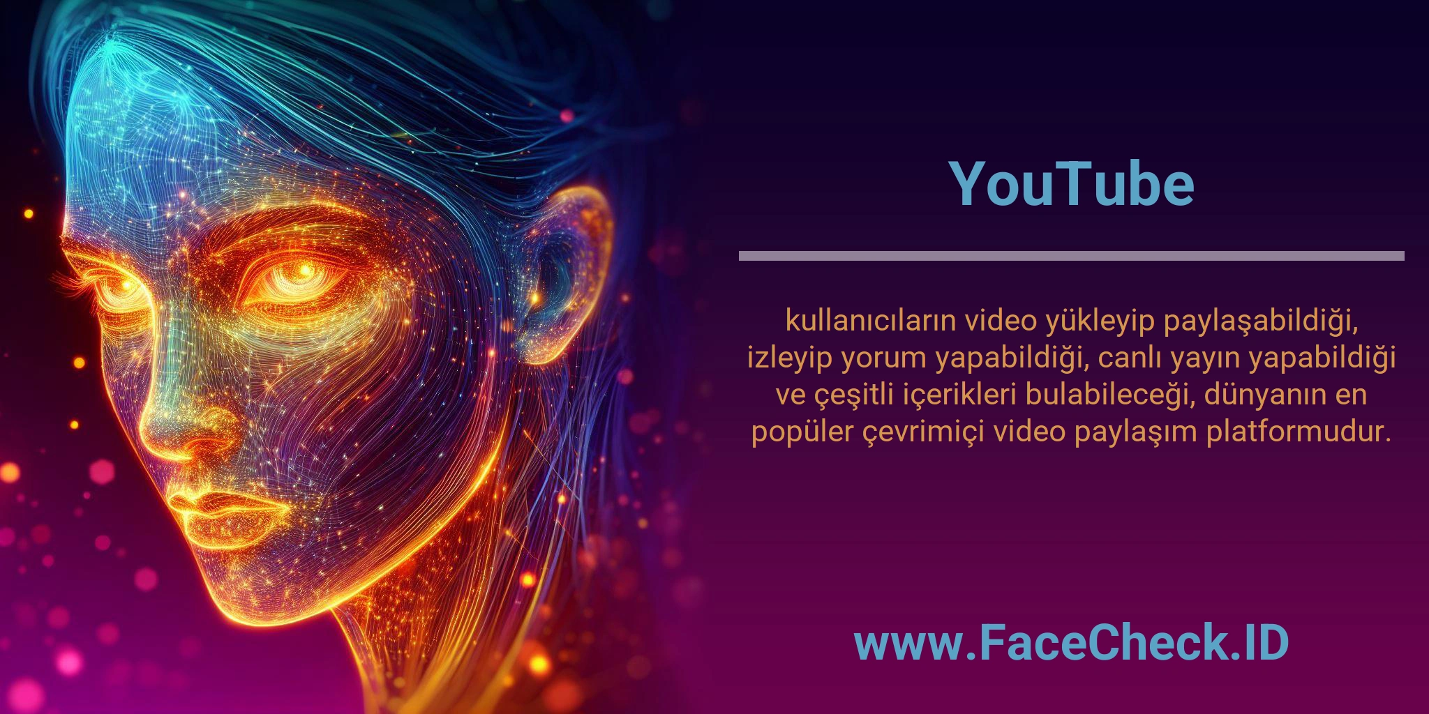 YouTube kullanıcıların video yükleyip paylaşabildiği, izleyip yorum yapabildiği, canlı yayın yapabildiği ve çeşitli içerikleri bulabileceği, dünyanın en popüler çevrimiçi video paylaşım platformudur.