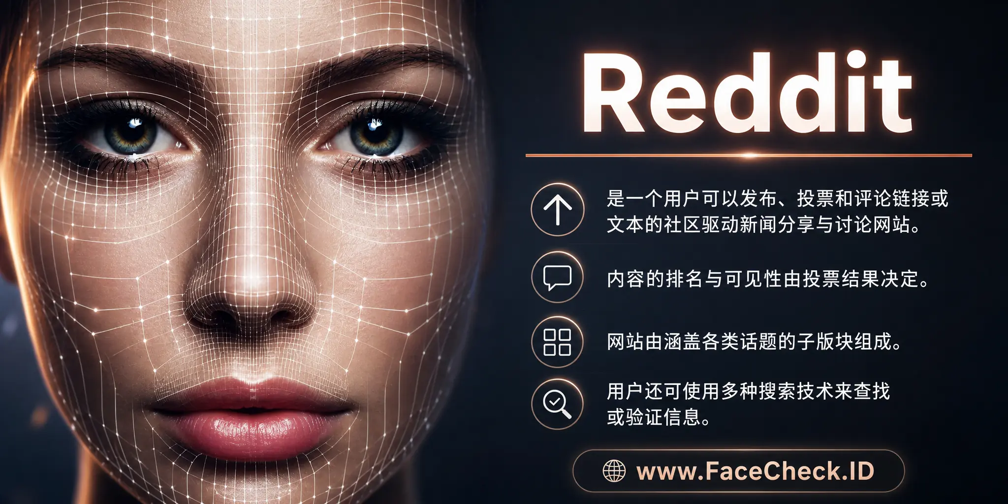 Reddit是一个用户可以发布、投票和评论链接或文本的社区驱动的新闻分享和讨论网站，内容的排名和可见性由投票结果决定，网站由涵盖各种话题的子版块组成，用户还可以使用各种搜索技术来查找或验证信息。