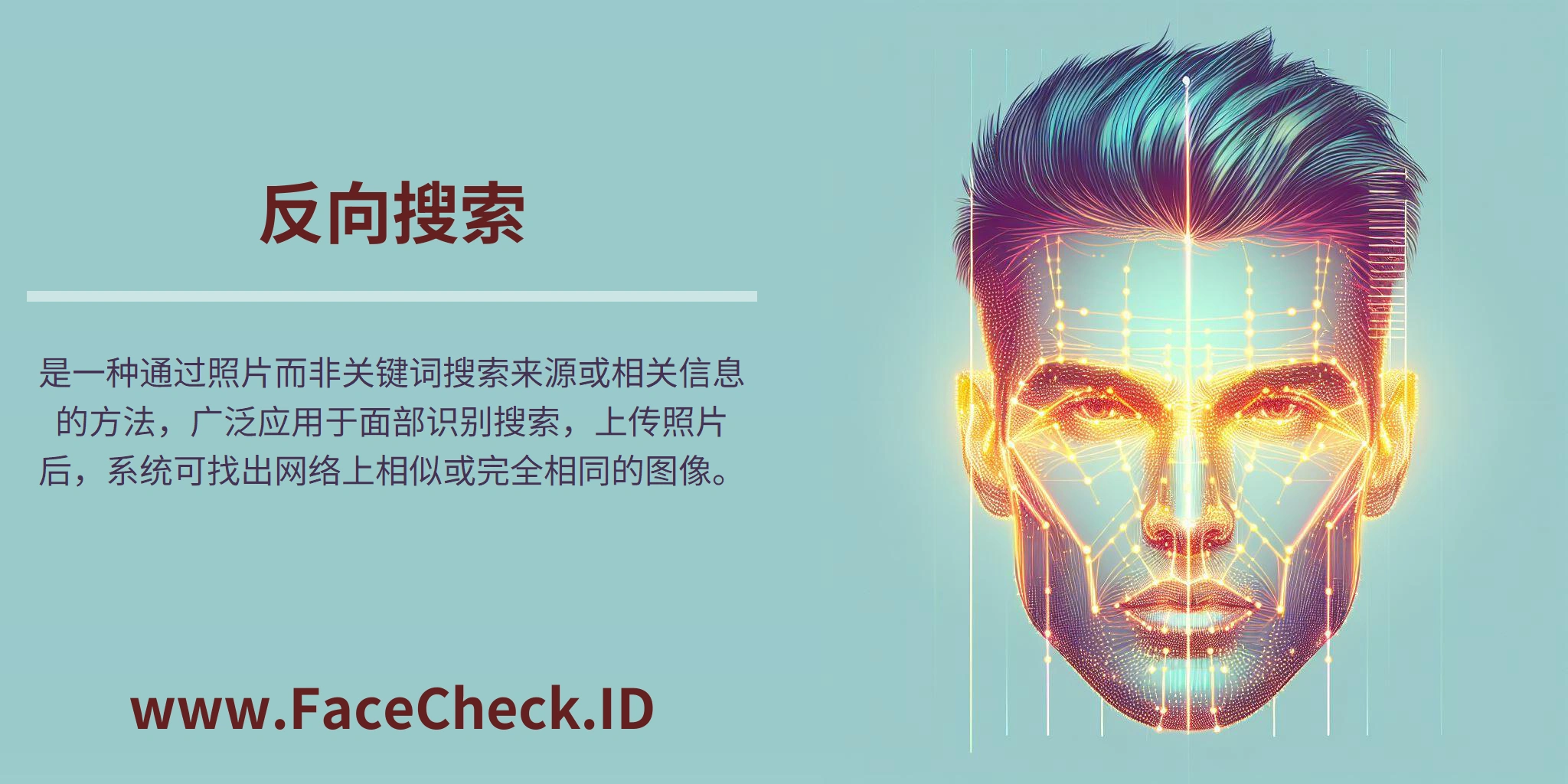 反向搜索是一种通过照片而非关键词搜索来源或相关信息的方法，广泛应用于面部识别搜索，上传照片后，系统可找出网络上相似或完全相同的图像。
