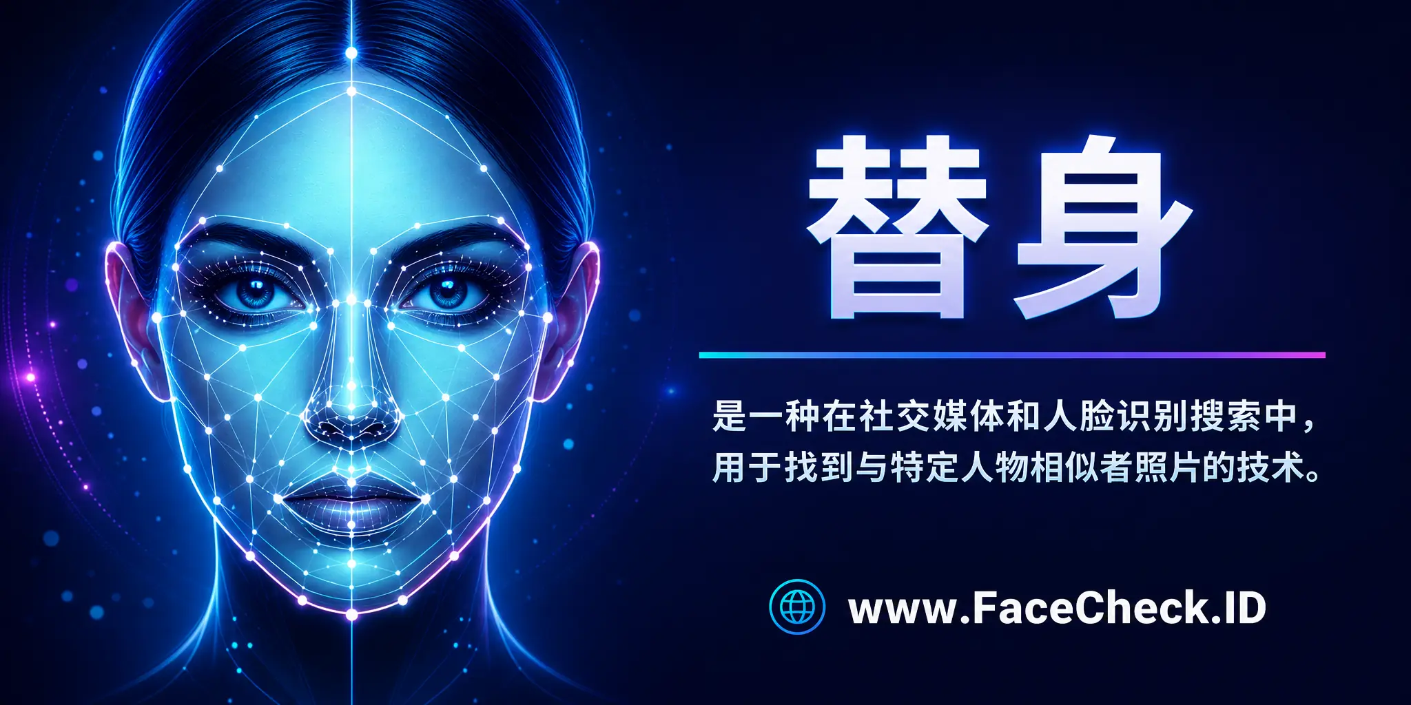 替身是一种在社交媒体和人脸识别搜索中，可找到与特定人物相似的人的照片的技术。