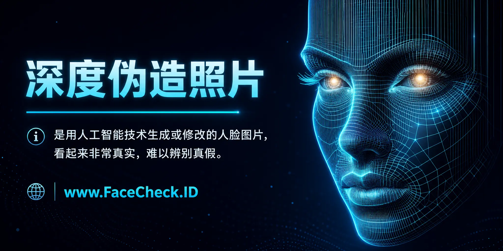 深度伪造照片是用人工智能技术生成或修改的人脸图片，看起来非常真实，难以辨别真假。