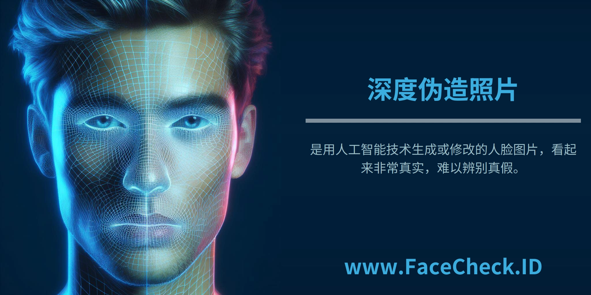 深度伪造照片 <b>深度伪造照片</b>是用人工智能技术生成或修改的人脸图片,看起来非常真实,难以辨别真假。