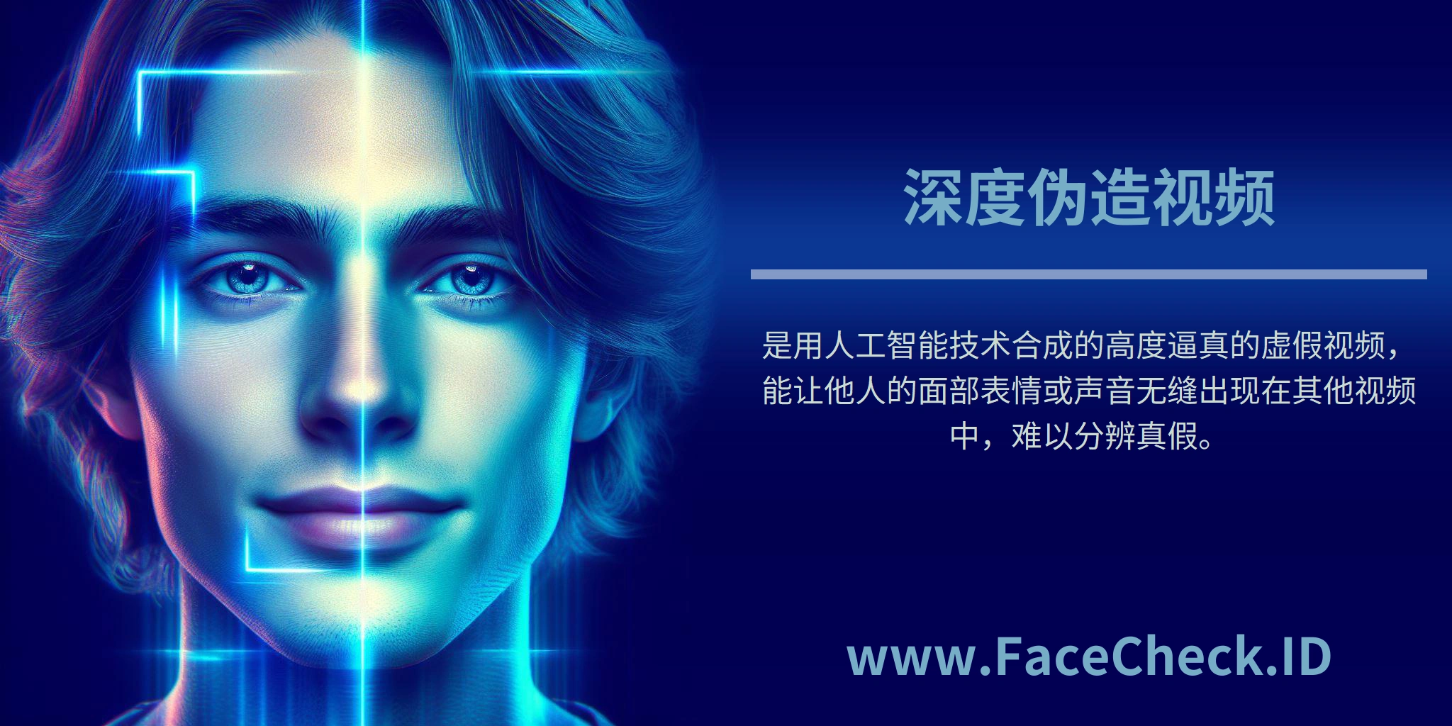 深度伪造视频 <b>深度伪造视频</b>是用人工智能技术合成的高度逼真的虚假视频,能让他人的面部表情或声音无缝出现在其他视频中,难以分辨真假。