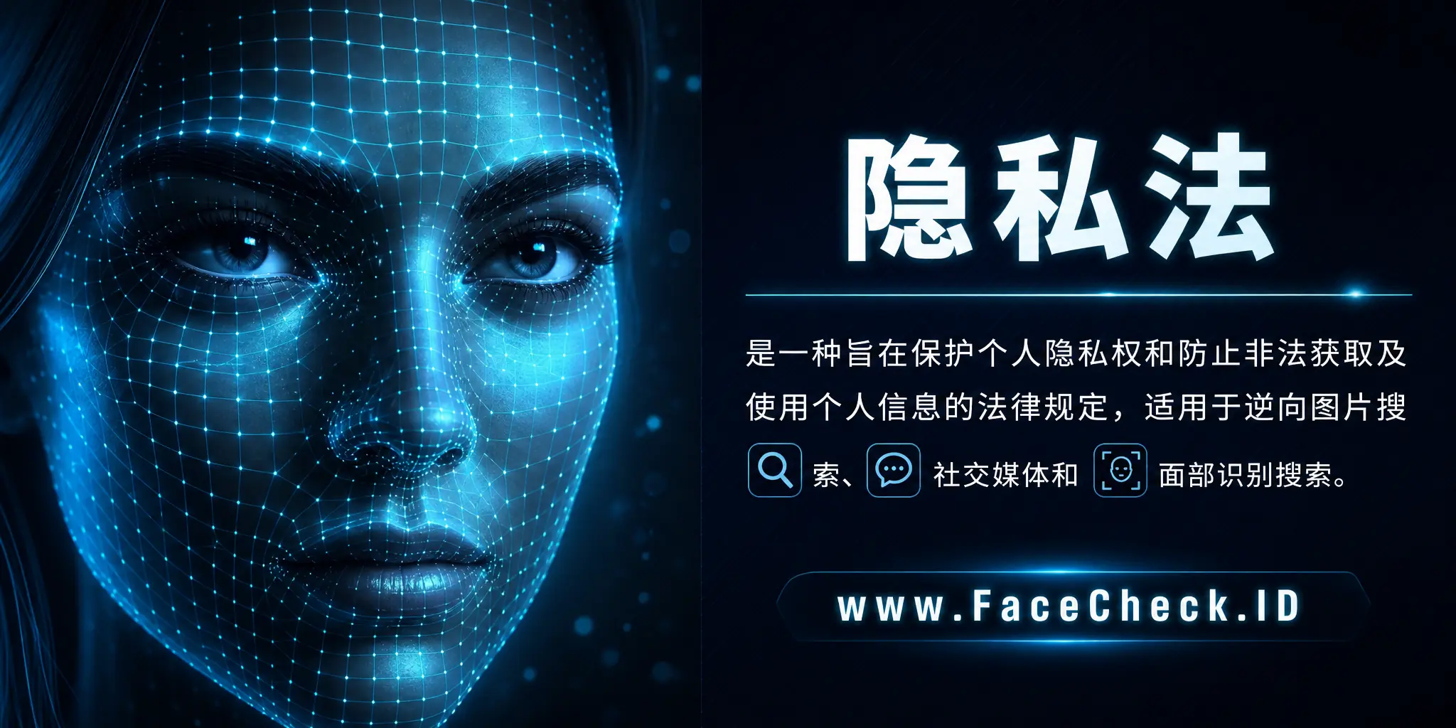 隐私法是一种旨在保护个人隐私权和防止非法获取及使用个人信息的法律规定，适用于逆向图片搜索、社交媒体和面部识别搜索等场景。