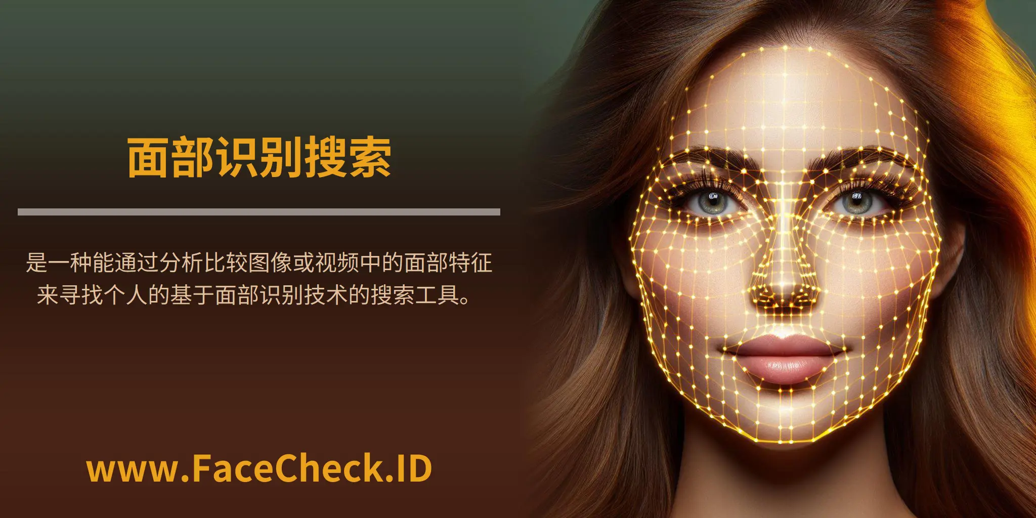 面部识别搜索是一种能通过分析比较图像或视频中的面部特征来寻找个人的基于面部识别技术的搜索工具。