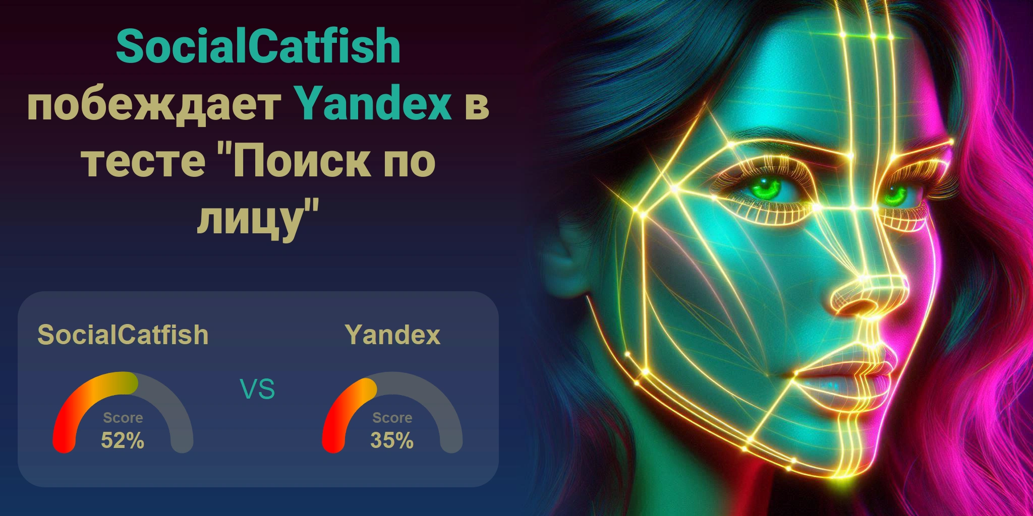 Что лучше для поиска по лицам: <br>SocialCatfish или Yandex?