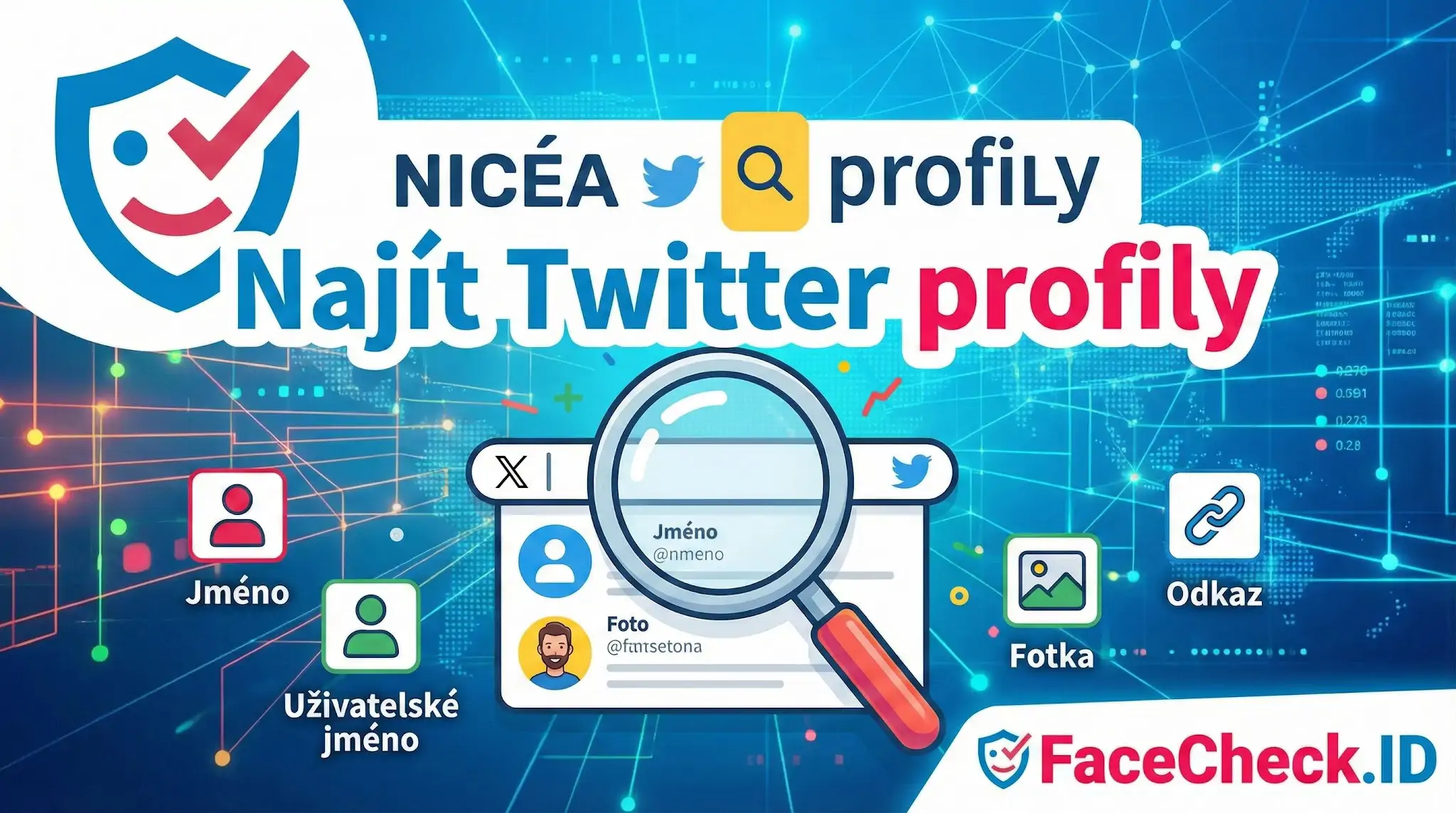 Návod, jak najít Twitter profily pomocí jména, uživatelského jména, fotky nebo odkazu s nástrojem FaceCheck.ID.